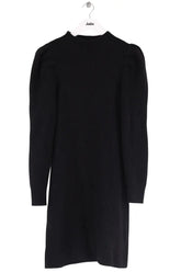 Robe Sandro Noir en Laine, taille S - Seconde Main