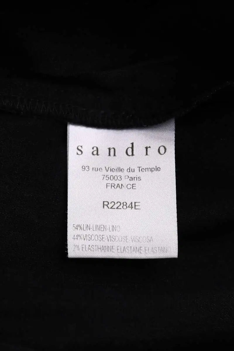 Robe Sandro Noir en Lin