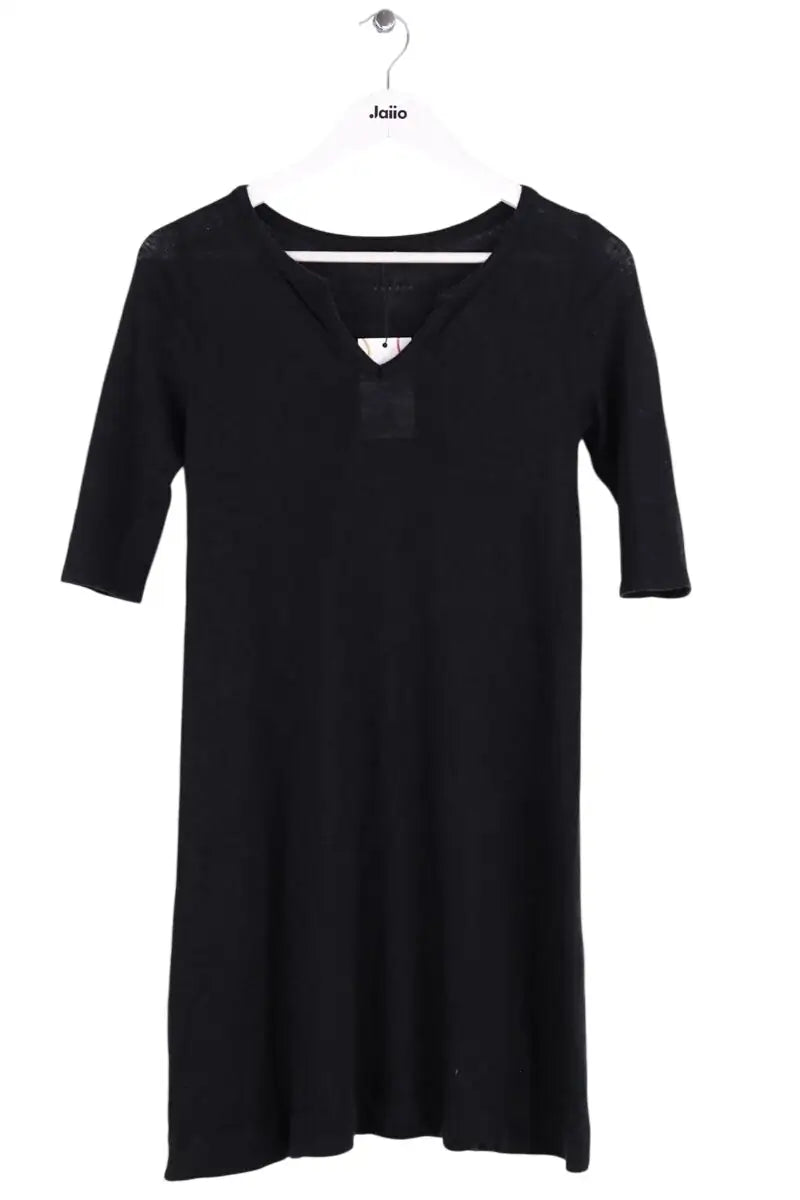 Robe Sandro Noir en Lin, taille S - Seconde Main