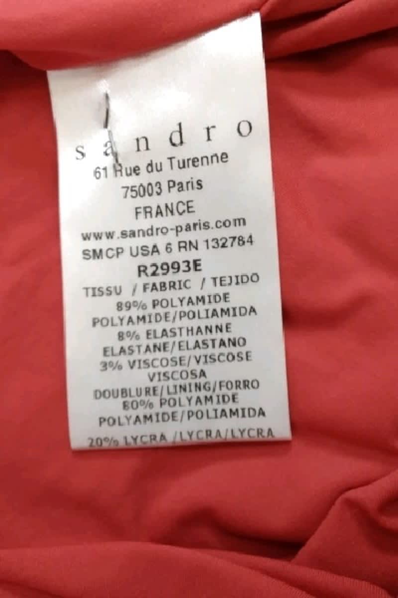 Robe Sandro Noir en Polyamide