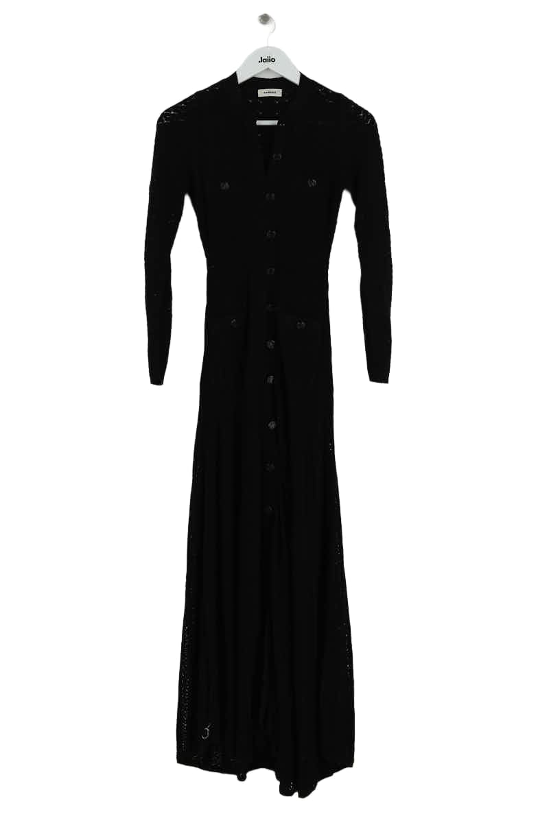 Robe Sandro Noir en Polyamide, taille XS - Seconde Main