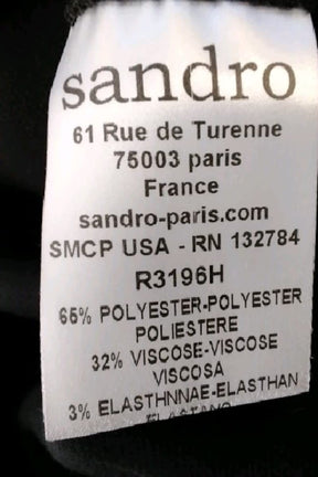 Robe Sandro Noir en Polyester