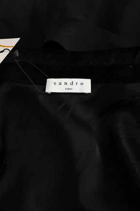 Robe Sandro Noir en Polyester