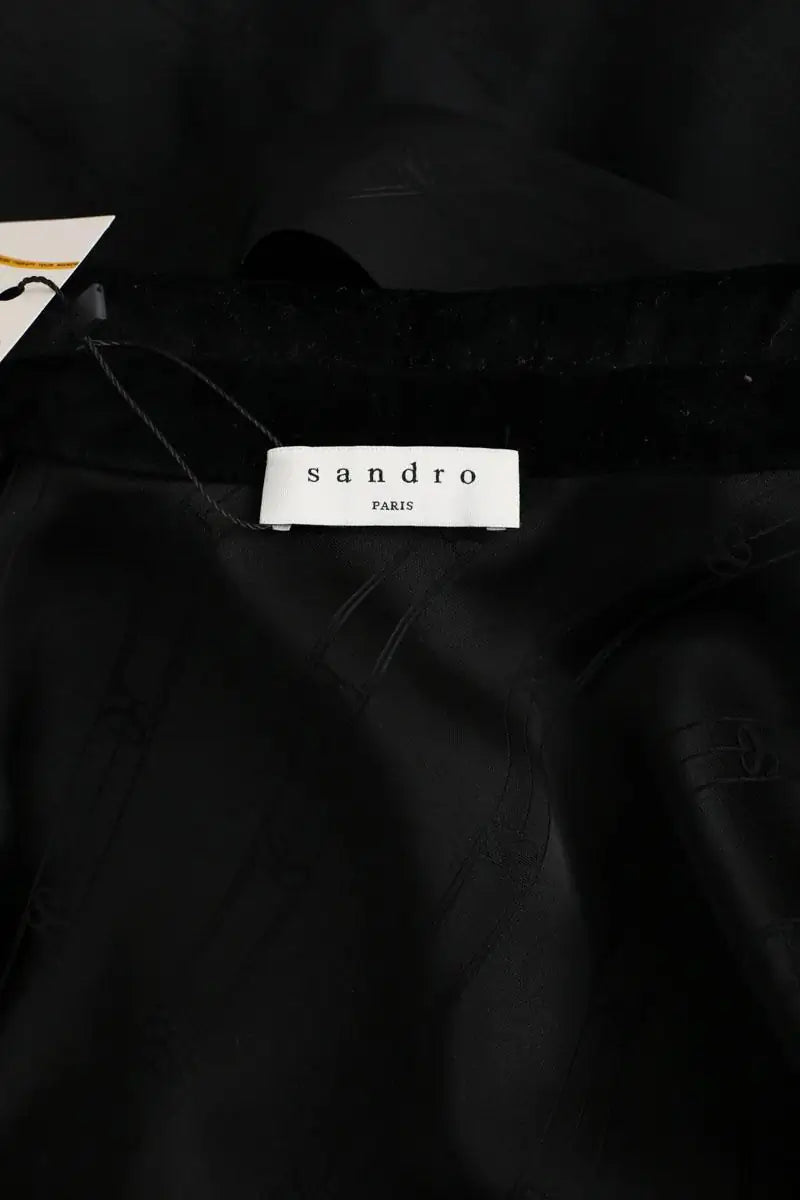 Robe Sandro Noir en Polyester