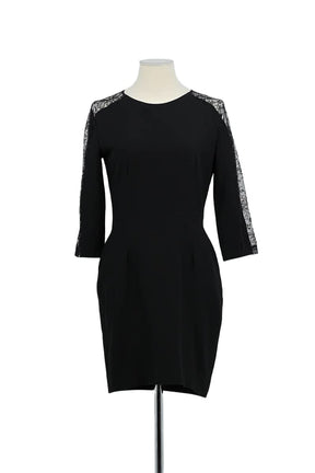 Robe Sandro Noir en Polyester, taille M - Seconde Main