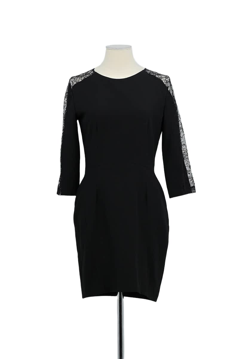 Robe Sandro Noir en Polyester, taille M - Seconde Main