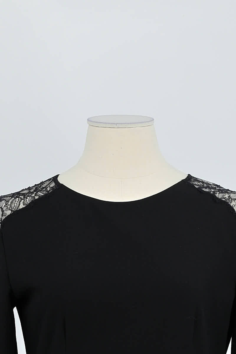 Robe Sandro Noir en Polyester