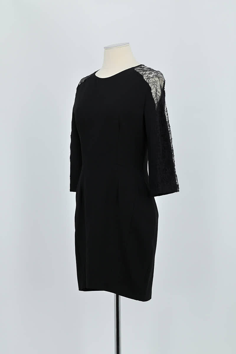 Robe Sandro Noir en Polyester