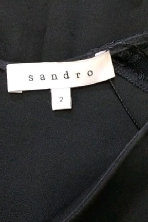 Robe Sandro Noir en Polyester