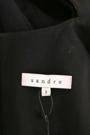 Robe Sandro Noir en Polyester