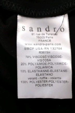 Robe Sandro Noir en Polyester