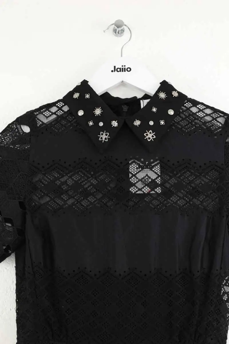 Robe Sandro Noir en Polyester