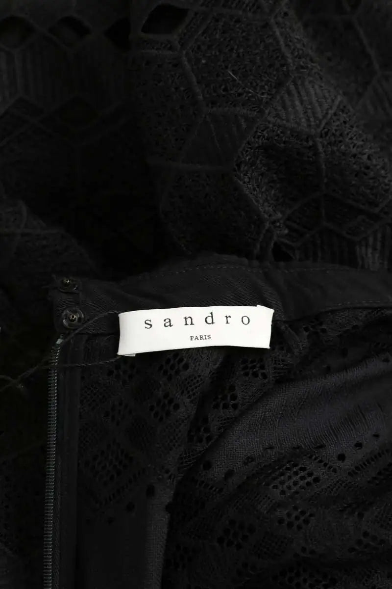 Robe Sandro Noir en Polyester