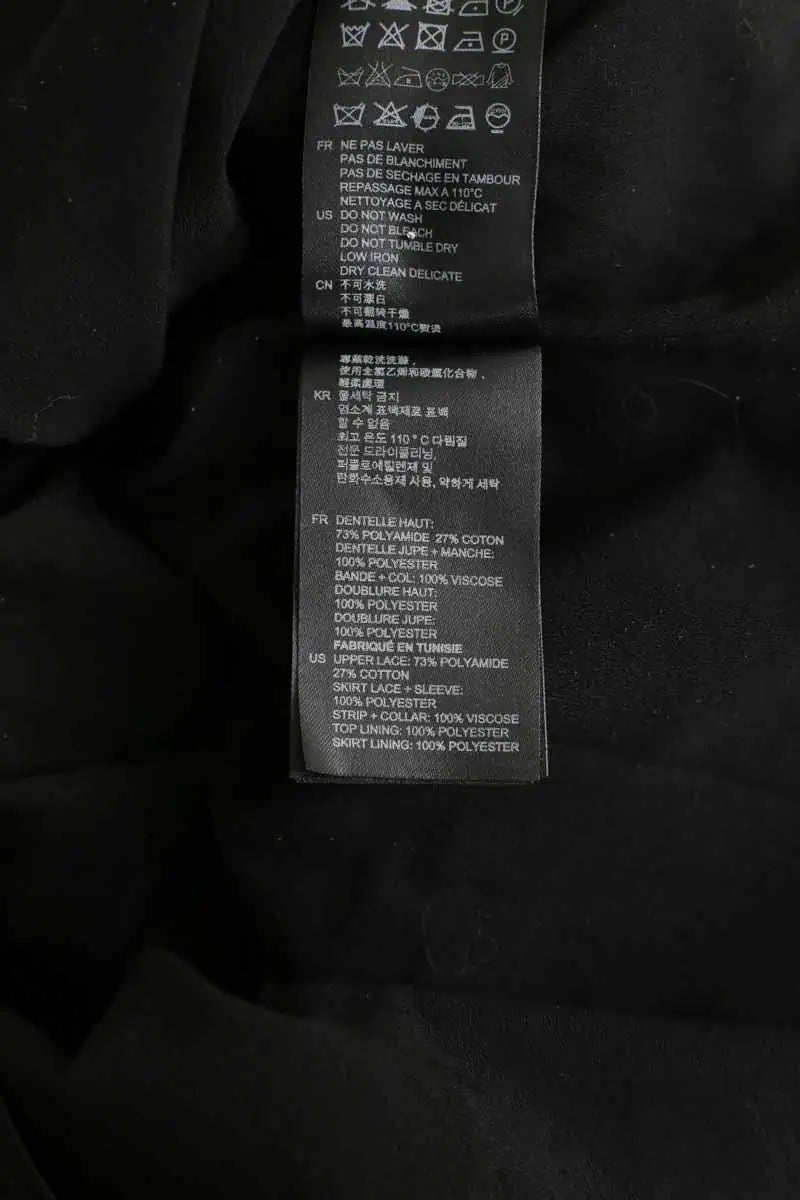 Robe Sandro Noir en Polyester