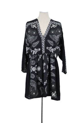 Robe Sandro Noir en Polyester, taille S - Seconde Main