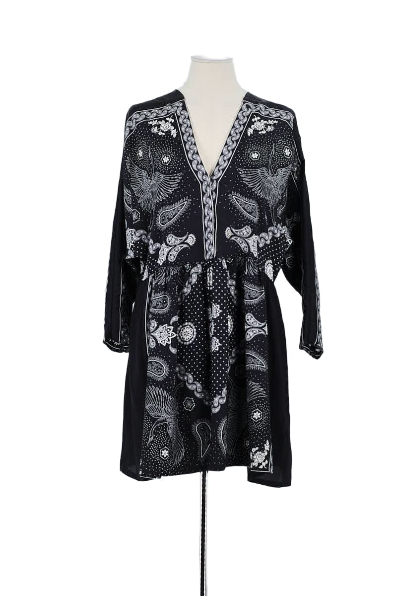 Robe Sandro Noir en Polyester, taille S - Seconde Main
