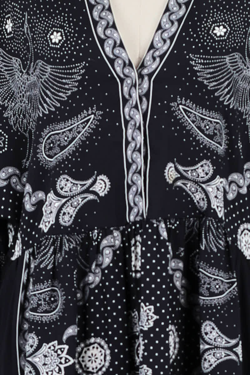 Robe Sandro Noir en Polyester