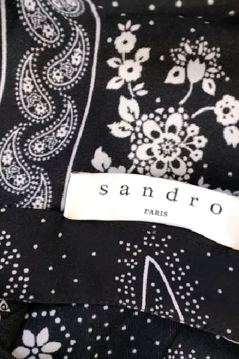 Robe Sandro Noir en Polyester