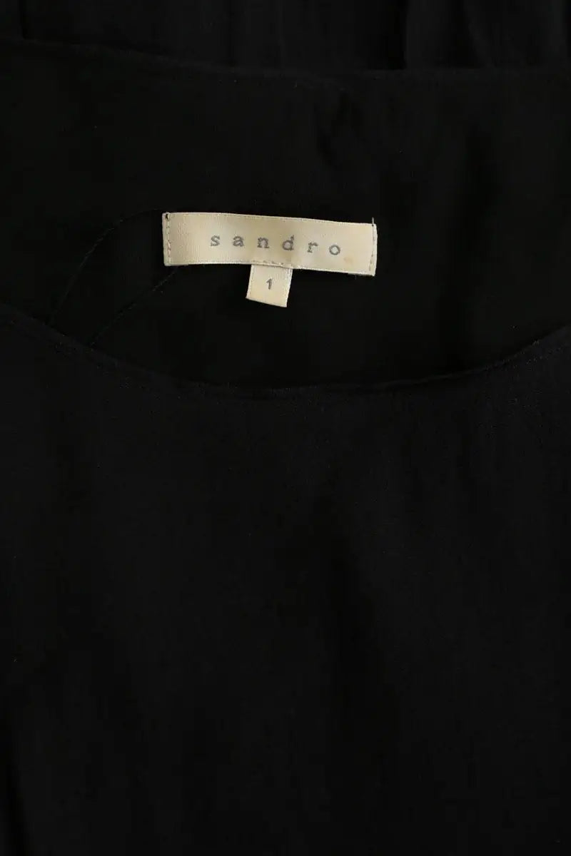Robe Sandro Noir en Polyester