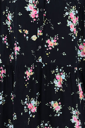 Robe Sandro Noir en Polyester