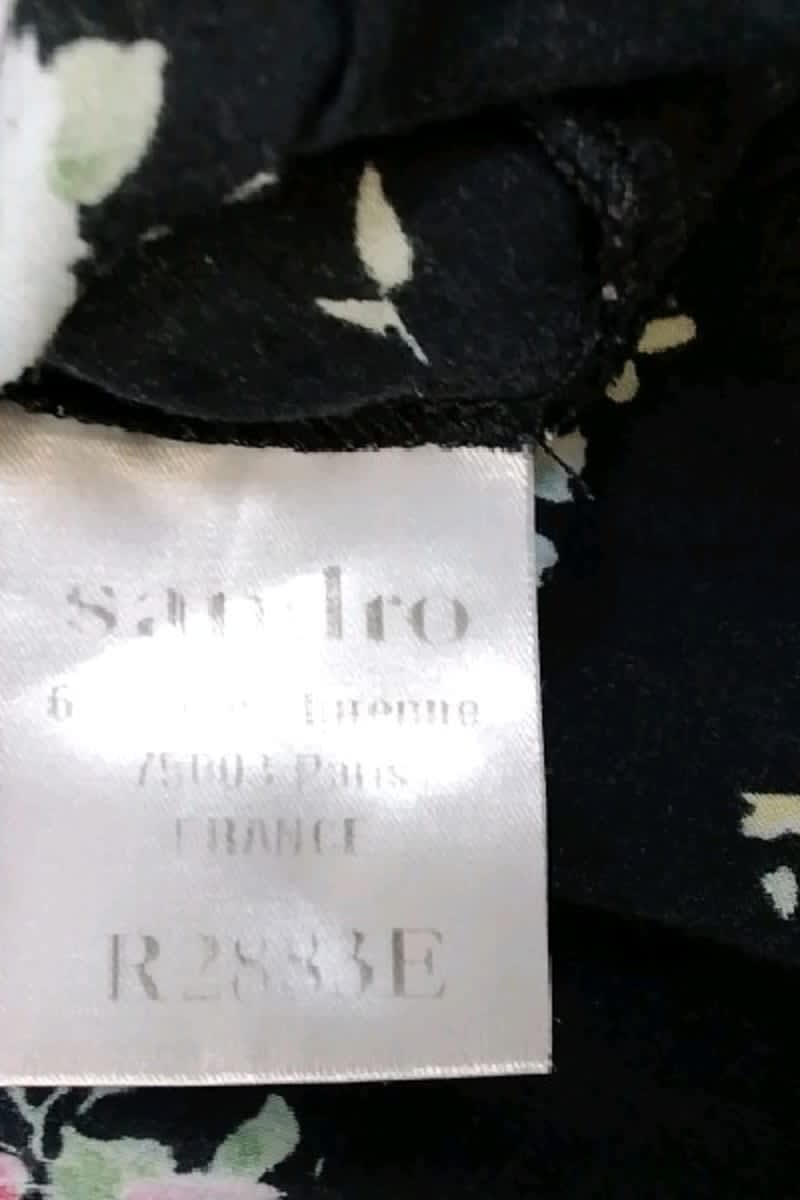 Robe Sandro Noir en Polyester