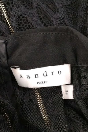 Robe Sandro Noir en Polyester