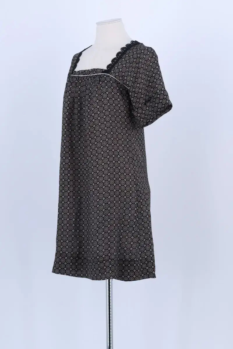 Robe Sandro Noir en Soie