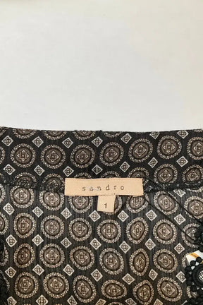 Robe Sandro Noir en Soie