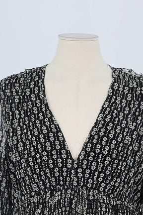 Robe Sandro Noir en Soie