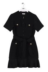 Robe Sandro Noir en Synthétique, taille M - Seconde Main