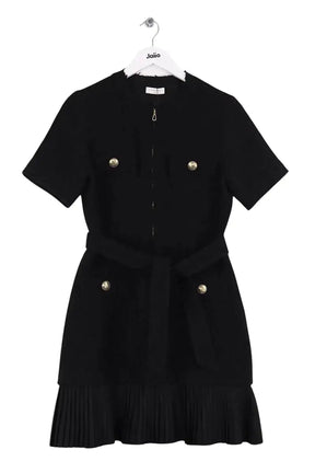 Robe Sandro Noir en Synthétique, taille M - Seconde Main