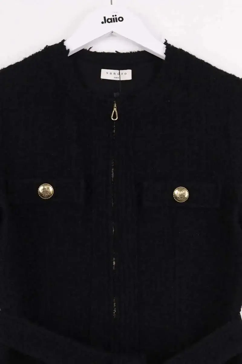 Robe Sandro Noir en Synthétique
