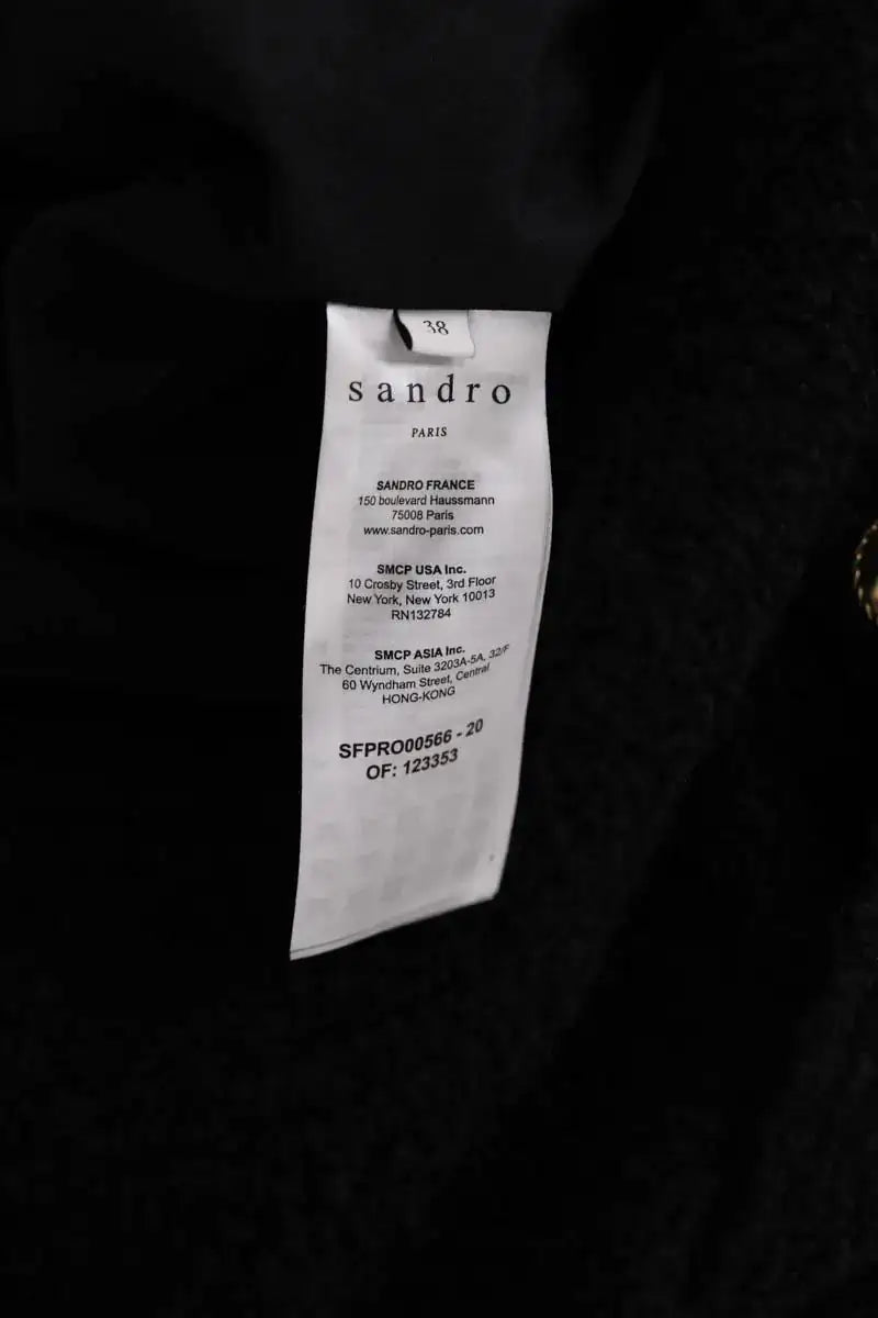 Robe Sandro Noir en Synthétique