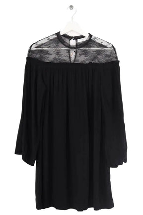 Robe Sandro Noir en Synthétique, taille M - Seconde Main