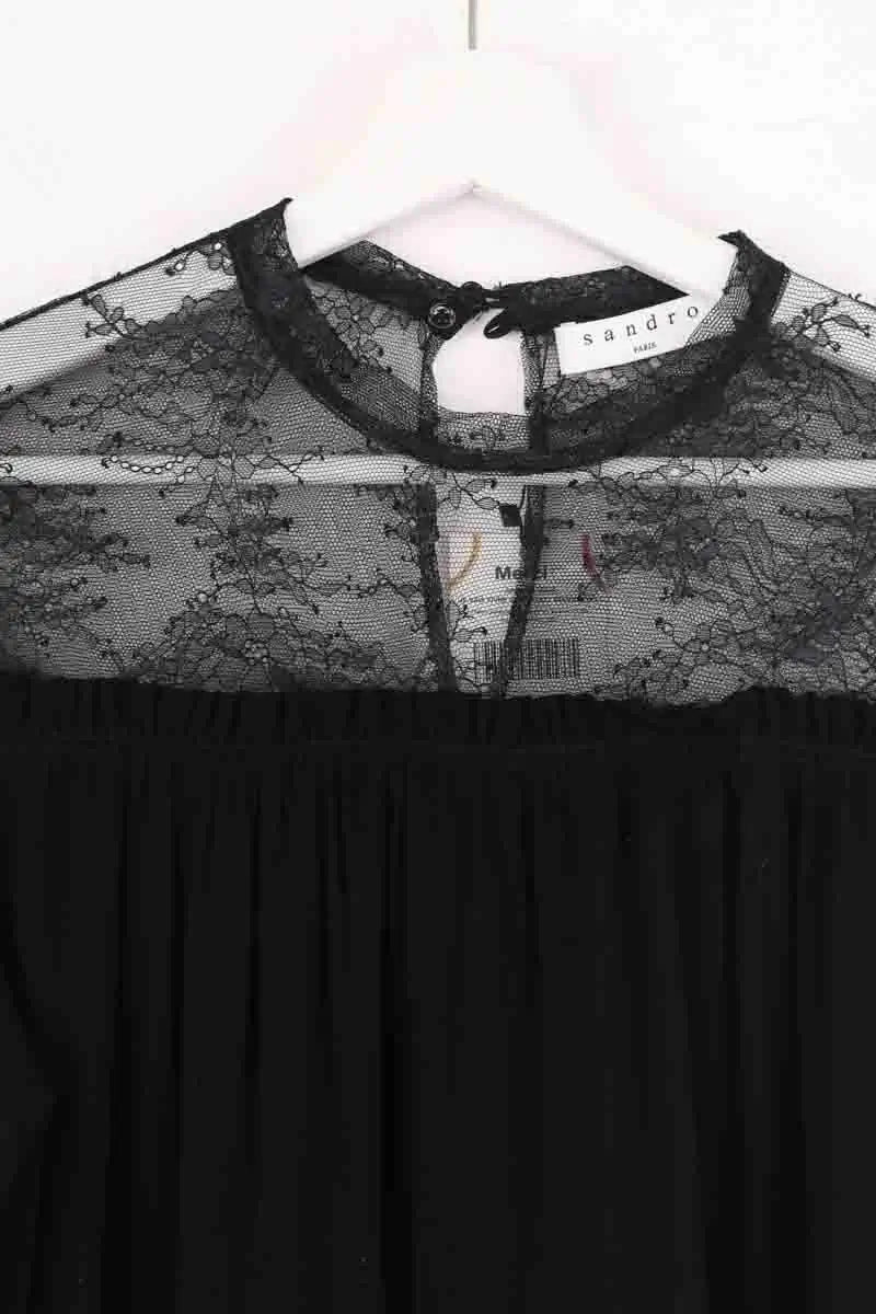 Robe Sandro Noir en Synthétique