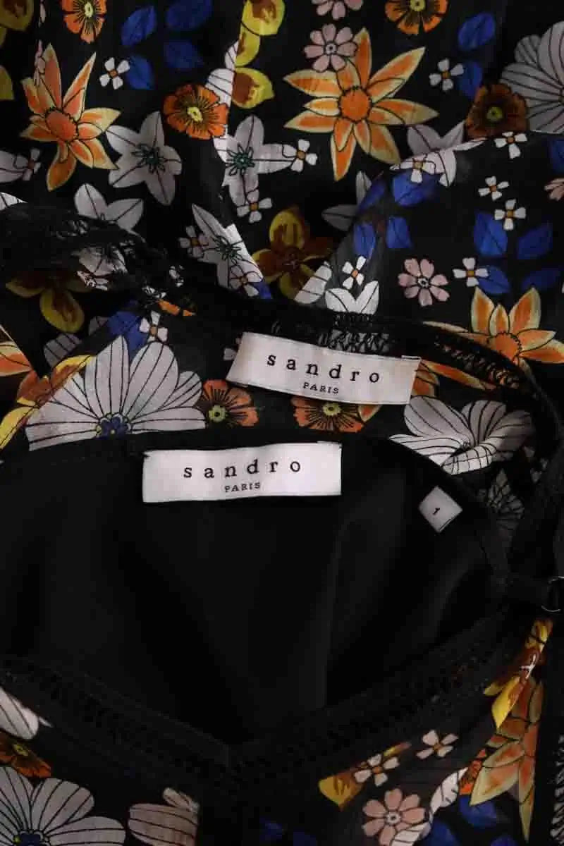Robe Sandro Noir en Synthétique