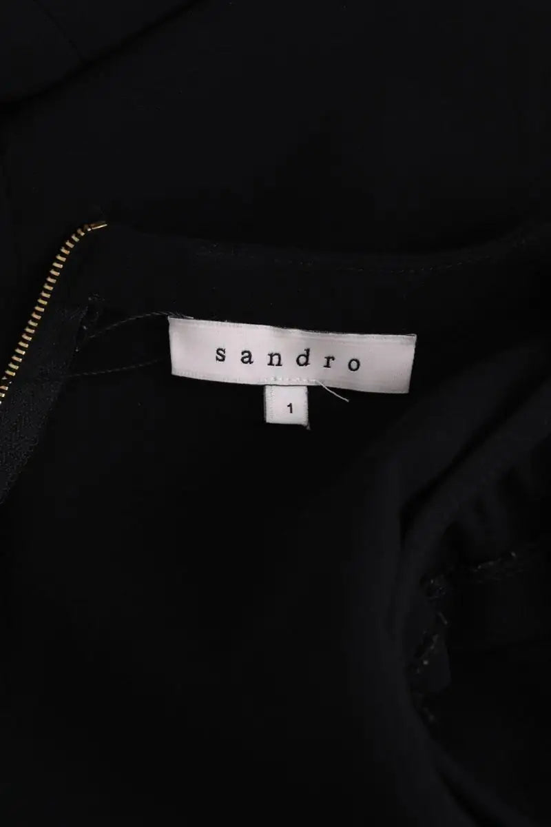 Robe Sandro Noir en Synthétique
