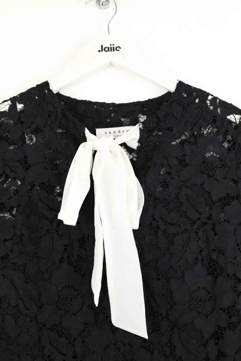 Robe Sandro Noir en Synthétique