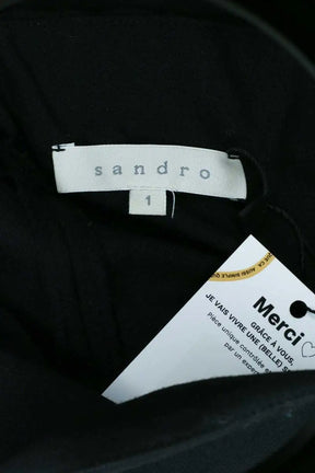 Robe Sandro Noir en Synthétique