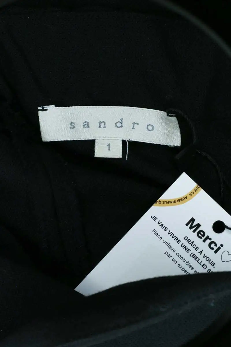 Robe Sandro Noir en Synthétique