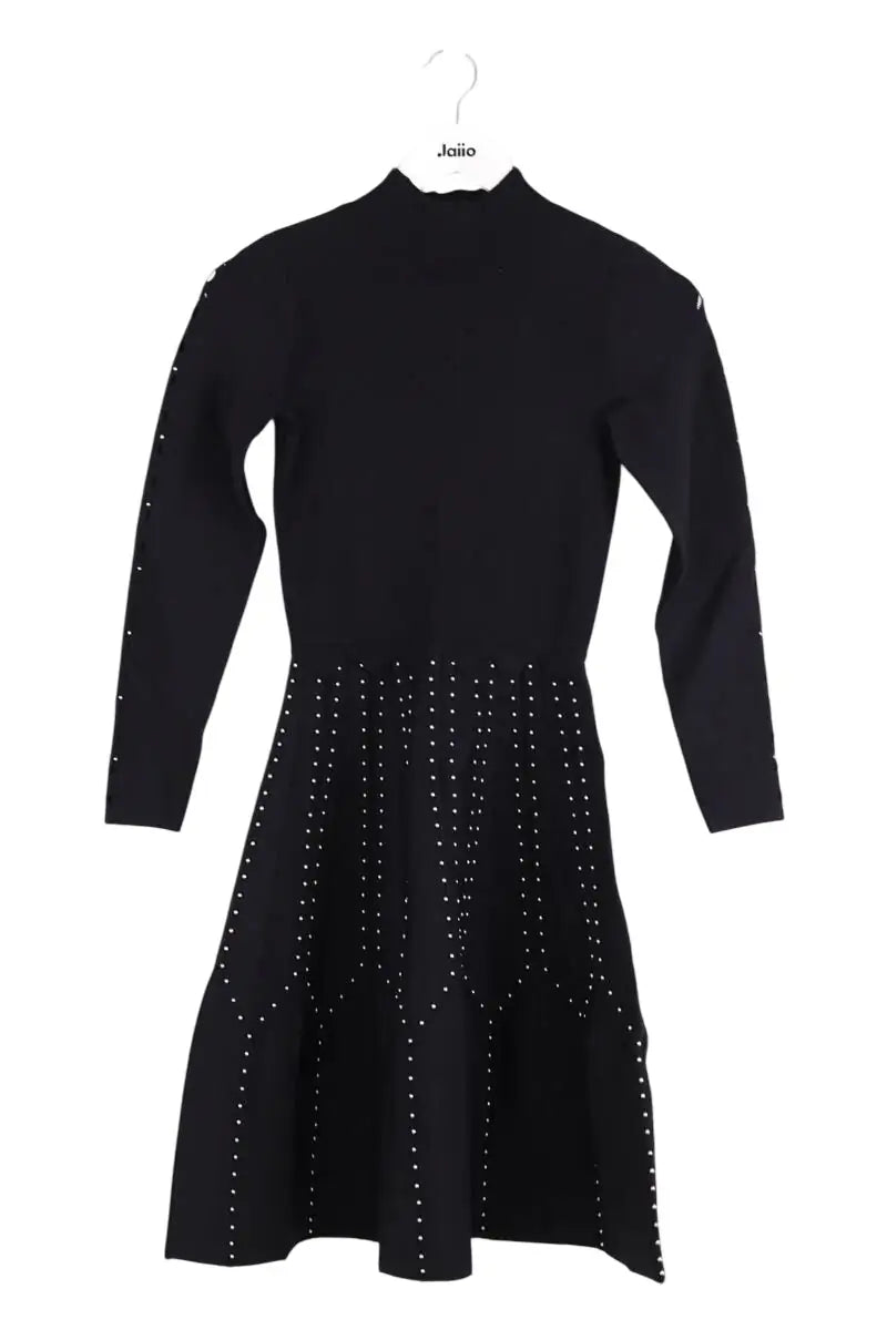 Robe Sandro Noir en Synthétique, taille S - Seconde Main