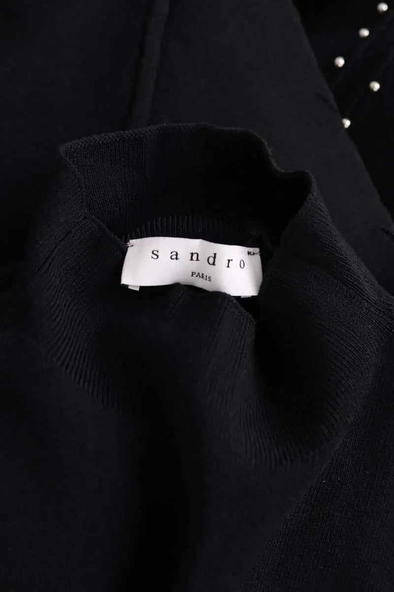 Robe Sandro Noir en Synthétique