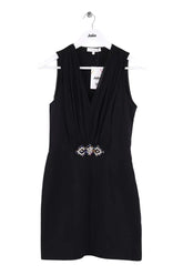 Robe Sandro Noir en Synthétique, taille S - Seconde Main
