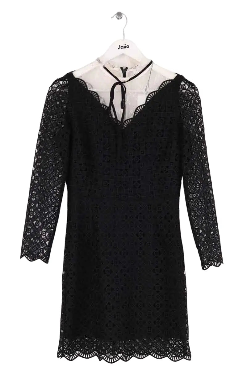 Robe Sandro Noir en Synthétique, taille S - Seconde Main