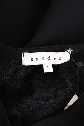 Robe Sandro Noir en Synthétique