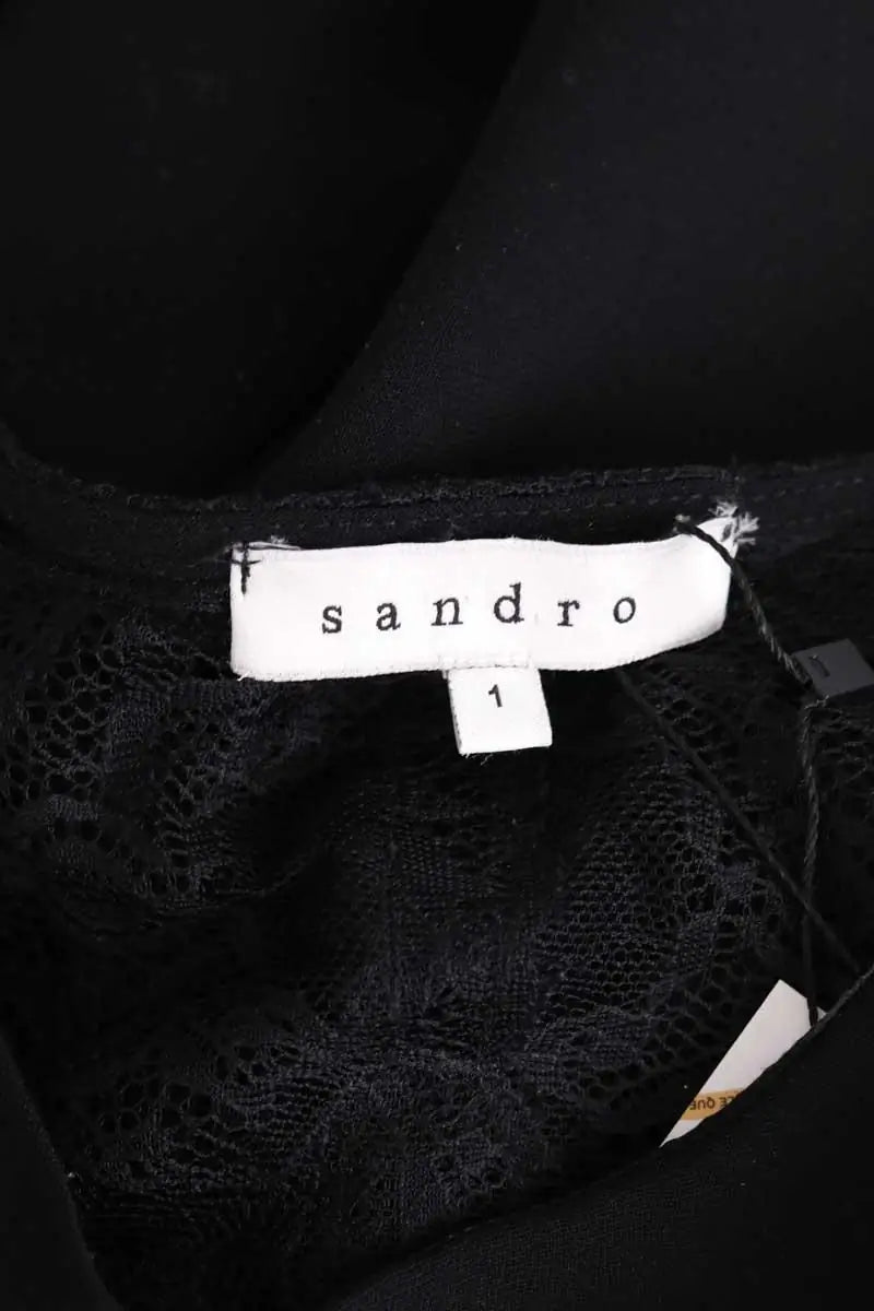 Robe Sandro Noir en Synthétique