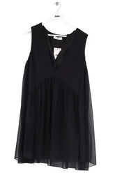 Robe Sandro Noir en Synthétique, taille S - Seconde Main