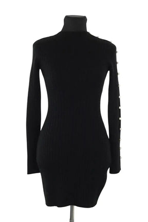 Robe Sandro Noir en Synthétique, taille XS - Seconde Main