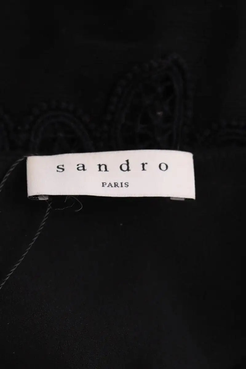 Robe Sandro Noir en Synthétique