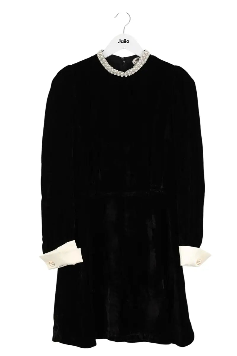 Robe Sandro Noir en Velours, taille M - Seconde Main